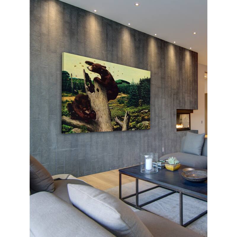 Marmont Hill - 'Honey Bears' Painting Print on Wrapped Canvas - Multi-Color