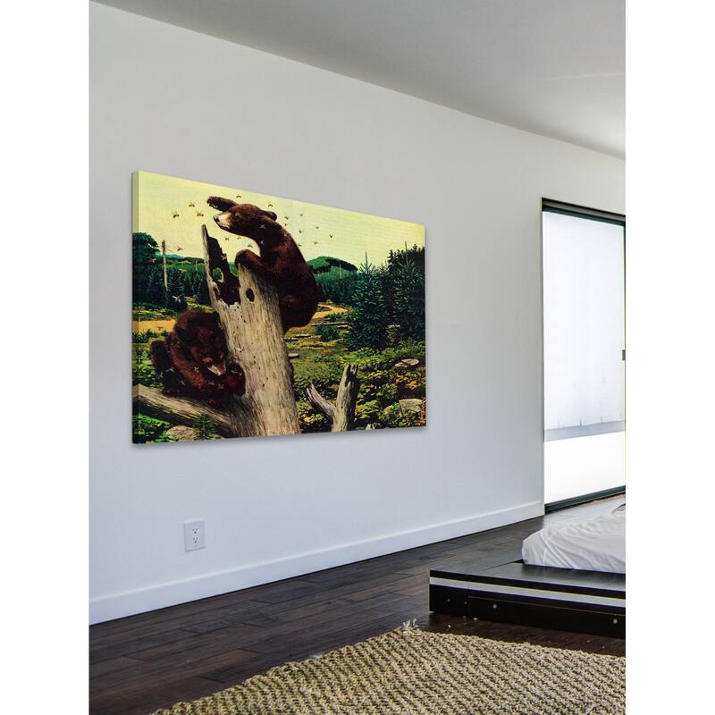 Marmont Hill - 'Honey Bears' Painting Print on Wrapped Canvas - Multi-Color