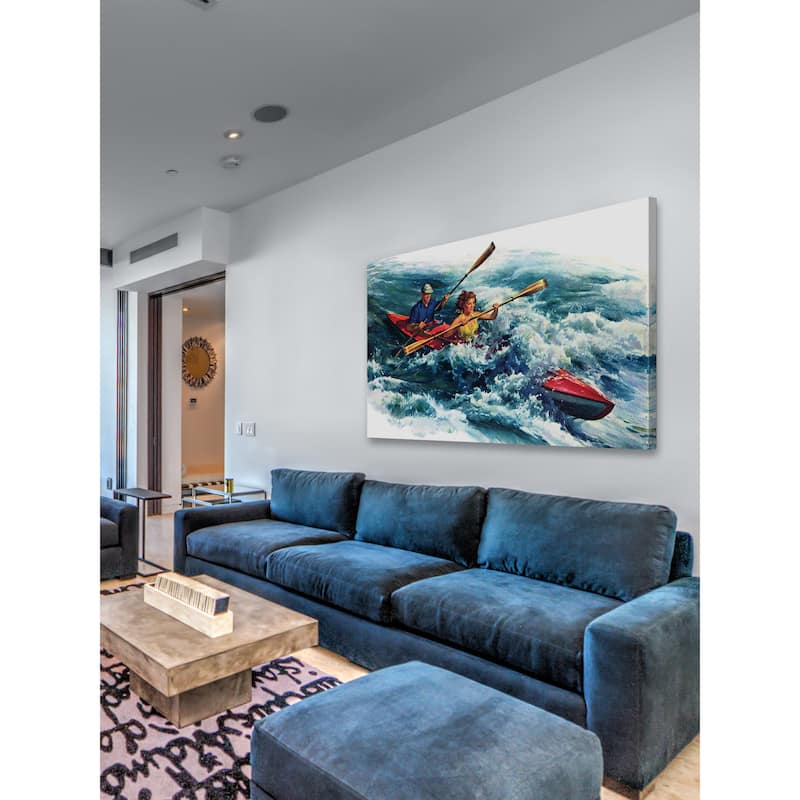 Marmont Hill - 'Raging Rapids' Painting Print on Wrapped Canvas - Multi-Color