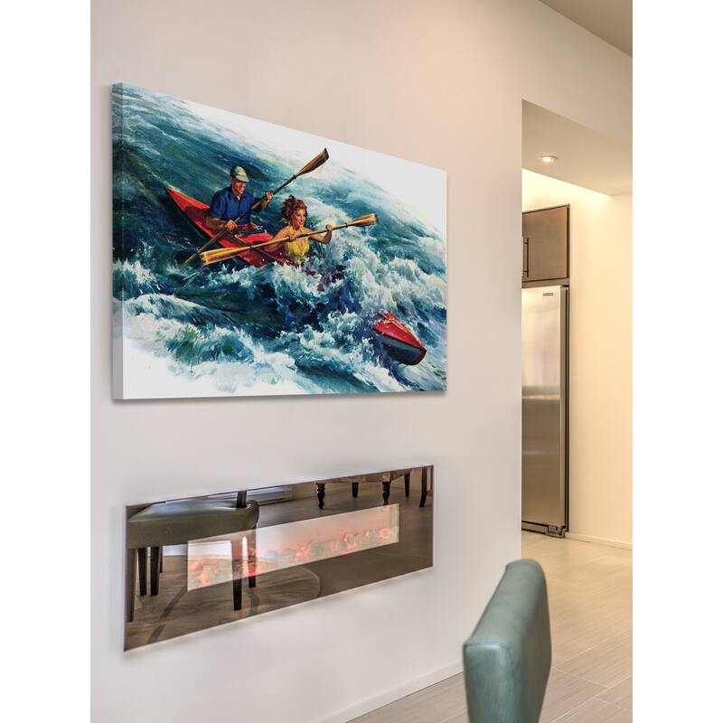 Marmont Hill - 'Raging Rapids' Painting Print on Wrapped Canvas - Multi-Color