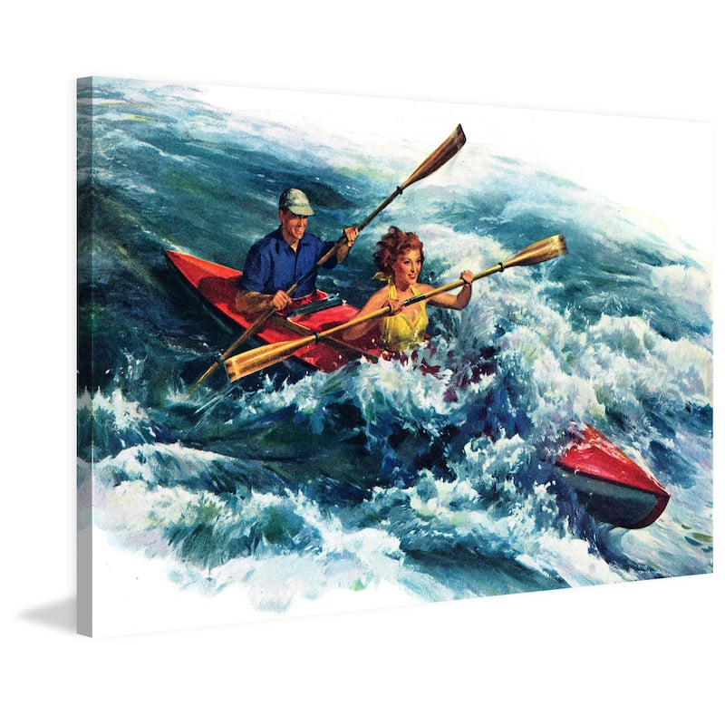 Marmont Hill - 'Raging Rapids' Painting Print on Wrapped Canvas - Multi-Color