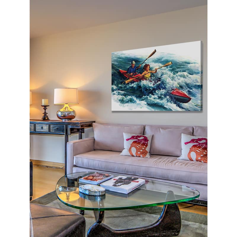 Marmont Hill - 'Raging Rapids' Painting Print on Wrapped Canvas - Multi-Color