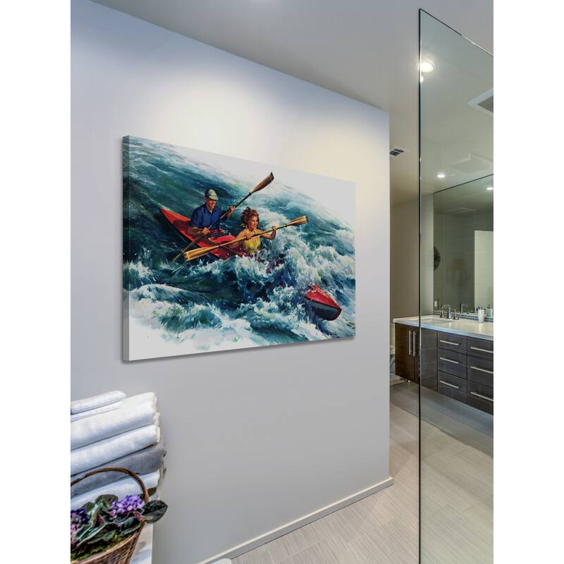 Marmont Hill - 'Raging Rapids' Painting Print on Wrapped Canvas - Multi-Color