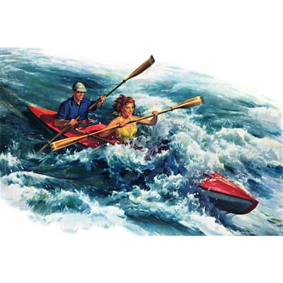 Marmont Hill - 'Raging Rapids' Painting Print on Wrapped Canvas - Multi-Color