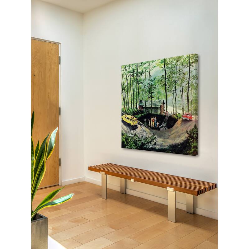 Marmont Hill - 'Cabin in the Woods' Painting Print on Wrapped Canvas - Multi-Color