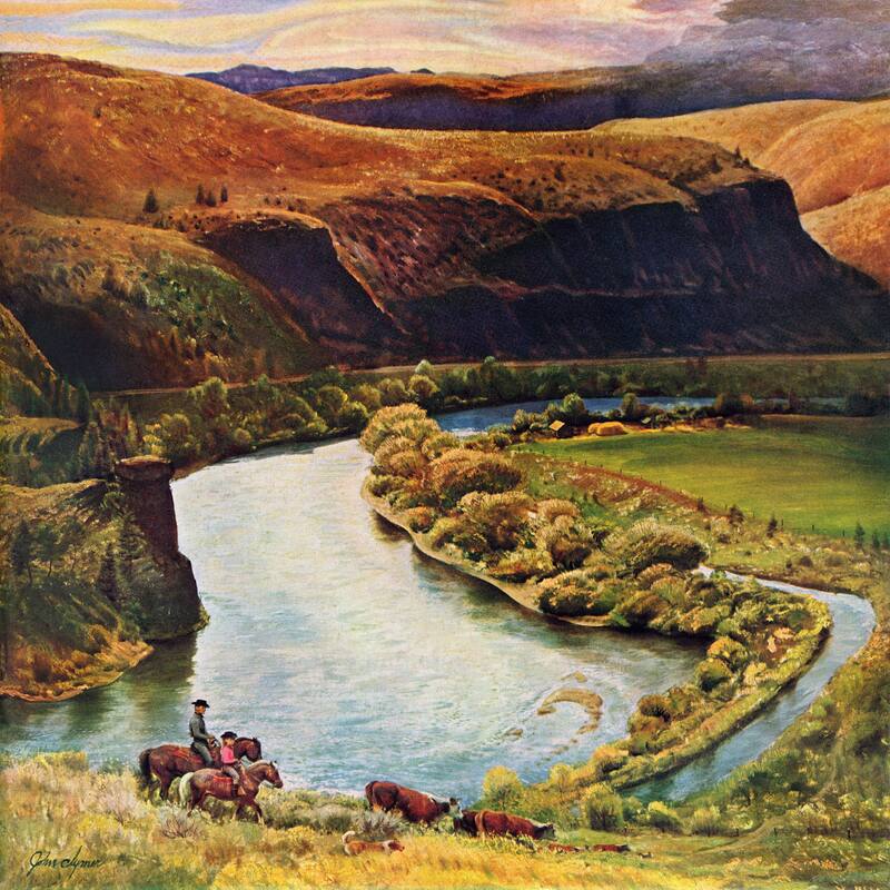 Marmont Hill - 'Yakima River' Painting Print on Wrapped Canvas - Multi-Color
