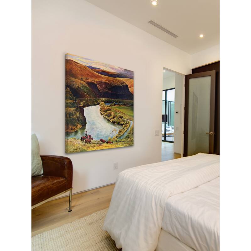 Marmont Hill - 'Yakima River' Painting Print on Wrapped Canvas - Multi-Color