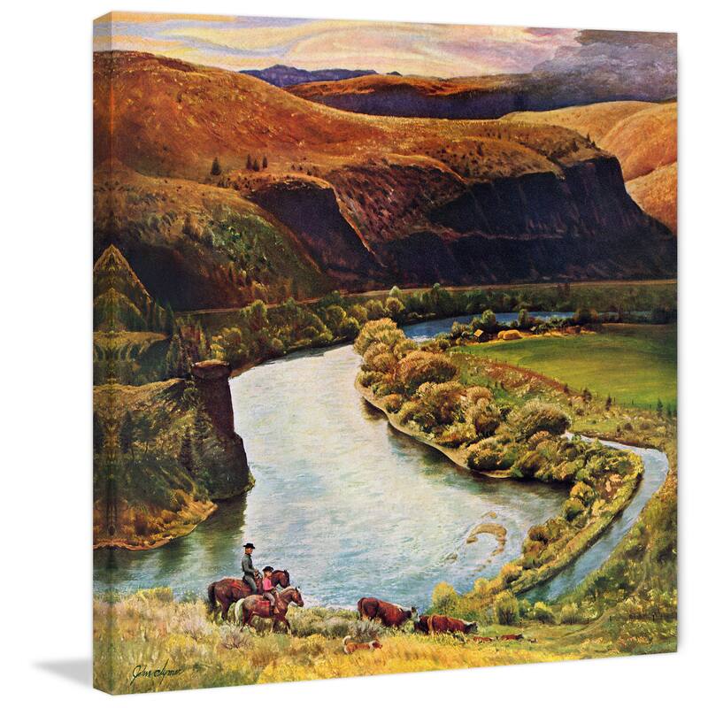 Marmont Hill - 'Yakima River' Painting Print on Wrapped Canvas - Multi-Color
