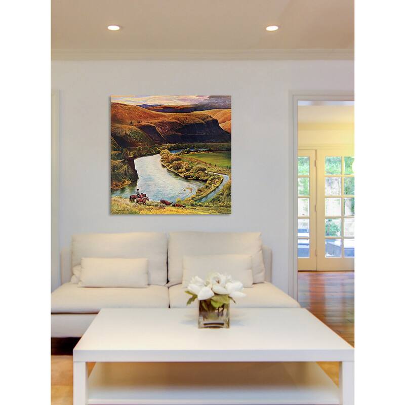 Marmont Hill - 'Yakima River' Painting Print on Wrapped Canvas - Multi-Color