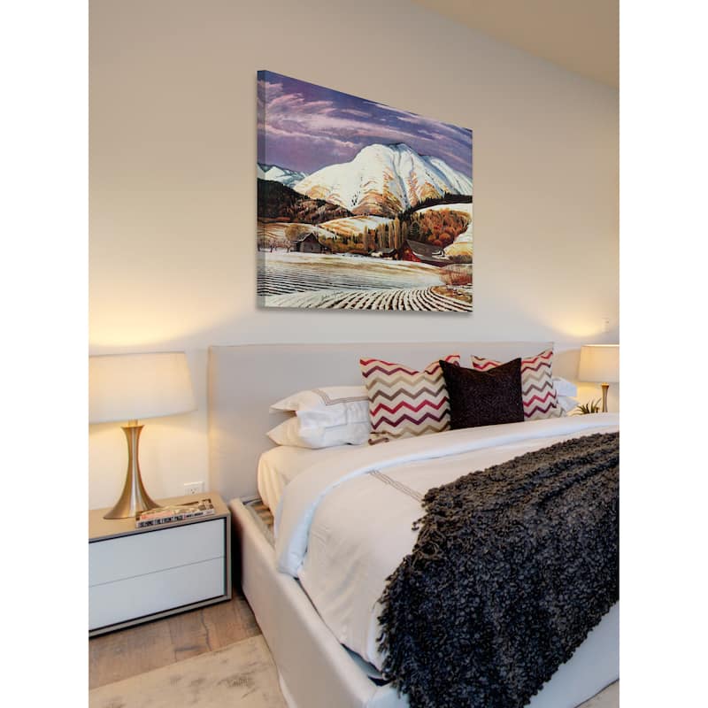 Marmont Hill - 'Cascade Mountain' Painting Print on Wrapped Canvas - Multi-Color