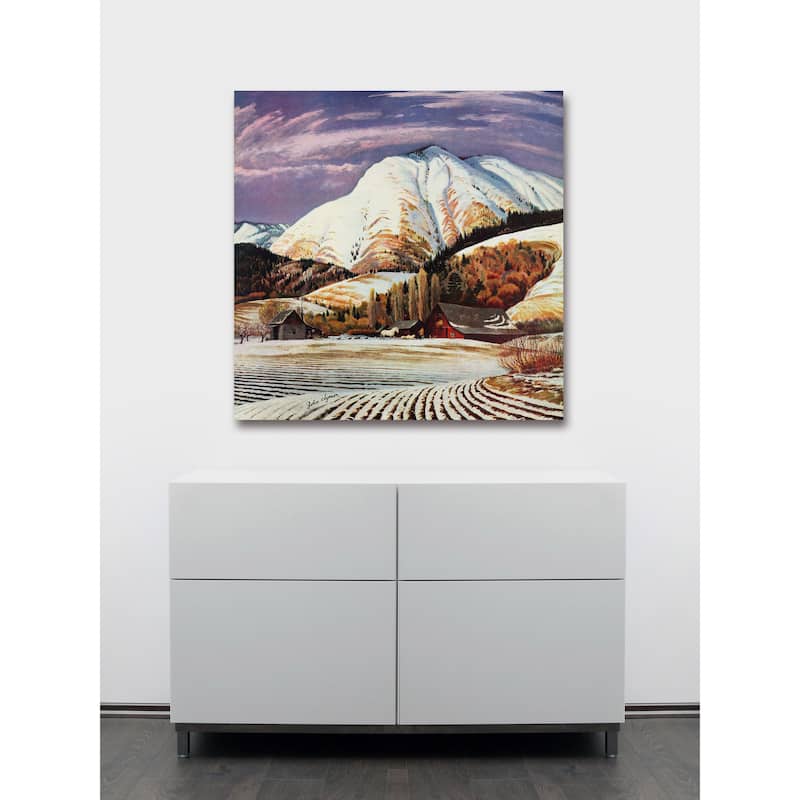 Marmont Hill - 'Cascade Mountain' Painting Print on Wrapped Canvas - Multi-Color