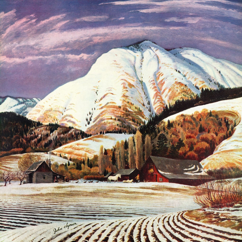 Marmont Hill - 'Cascade Mountain' Painting Print on Wrapped Canvas - Multi-Color