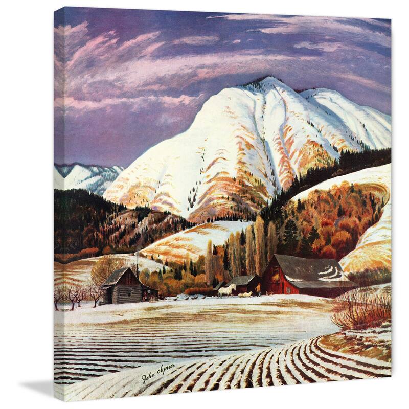 Marmont Hill - 'Cascade Mountain' Painting Print on Wrapped Canvas - Multi-Color
