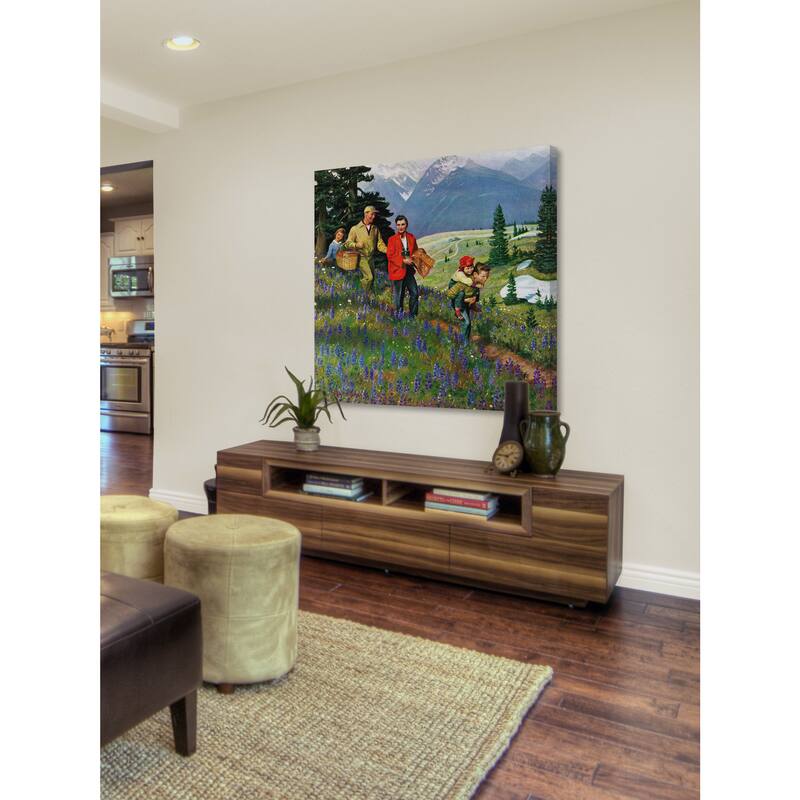 Marmont Hill - 'Mountain Hike' Painting Print on Wrapped Canvas - Multi-Color