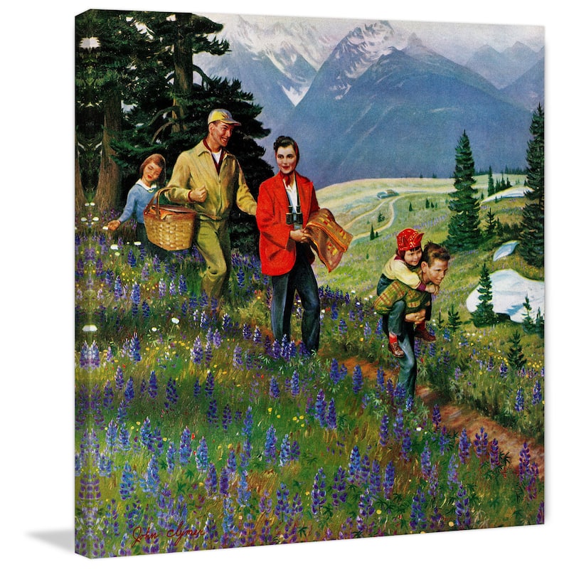 Marmont Hill - 'Mountain Hike' Painting Print on Wrapped Canvas - Multi-Color
