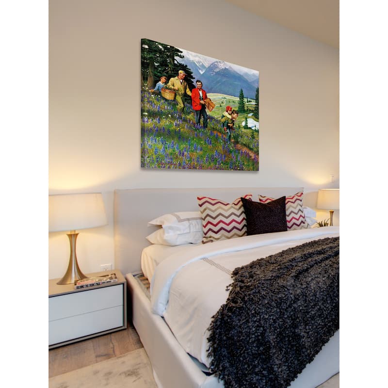 Marmont Hill - 'Mountain Hike' Painting Print on Wrapped Canvas - Multi-Color