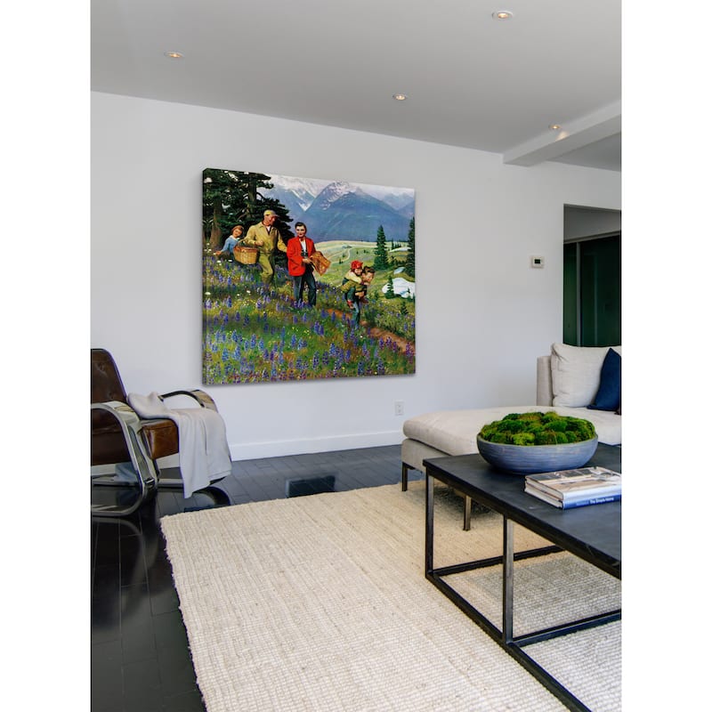 Marmont Hill - 'Mountain Hike' Painting Print on Wrapped Canvas - Multi-Color