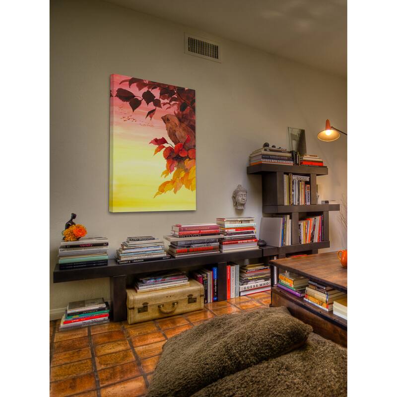 Marmont Hill - 'Nested Bird' Painting Print on Wrapped Canvas - Multi-Color