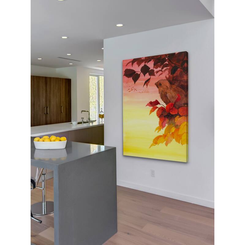 Marmont Hill - 'Nested Bird' Painting Print on Wrapped Canvas - Multi-Color