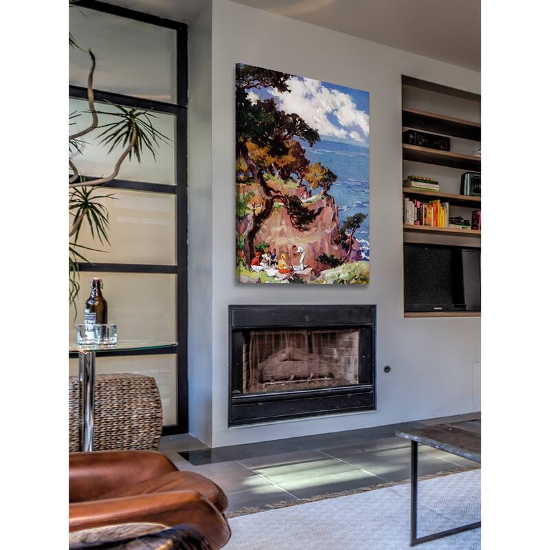 Marmont Hill - 'Oceanside Picnic' Painting Print on Wrapped Canvas - Multi-Color
