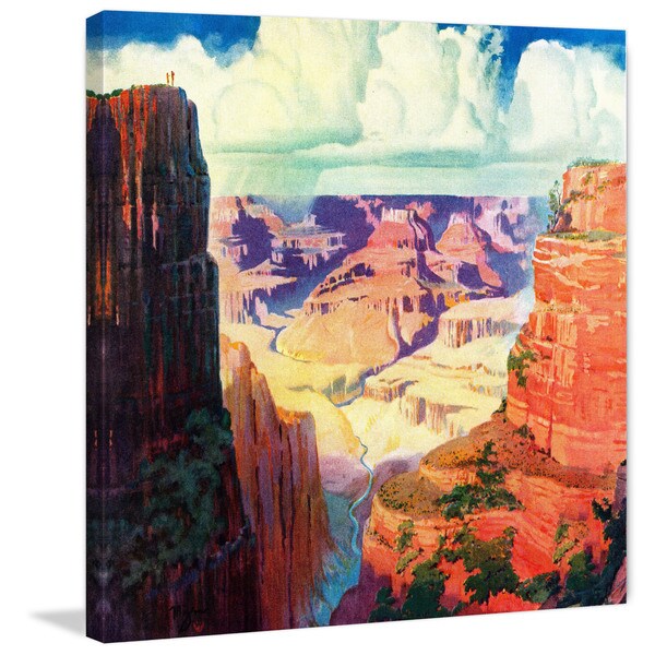 Marmont Hill - 'Grand Canyon 4' Painting Print on Wrapped Canvas - Orange