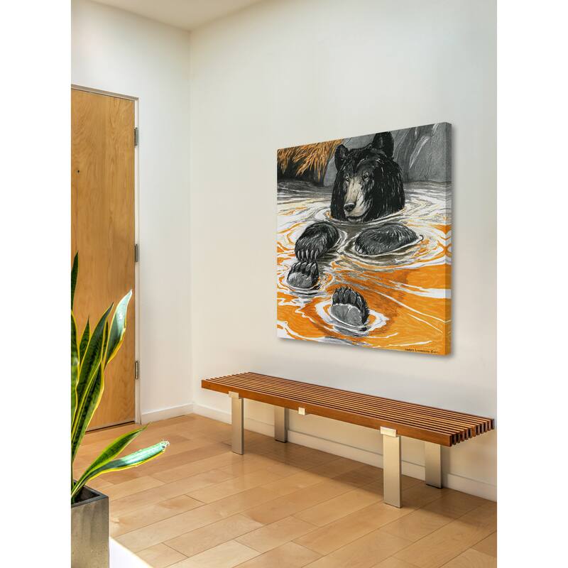 Marmont Hill - 'Cool Bear' Painting Print on Wrapped Canvas - Multi-Color