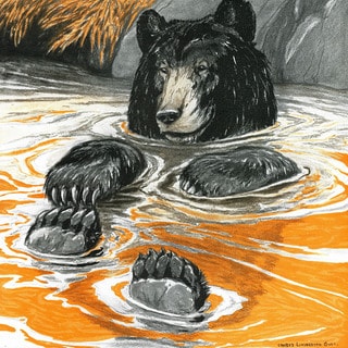 Marmont Hill - 'Cool Bear' Print Wrapped Canvas