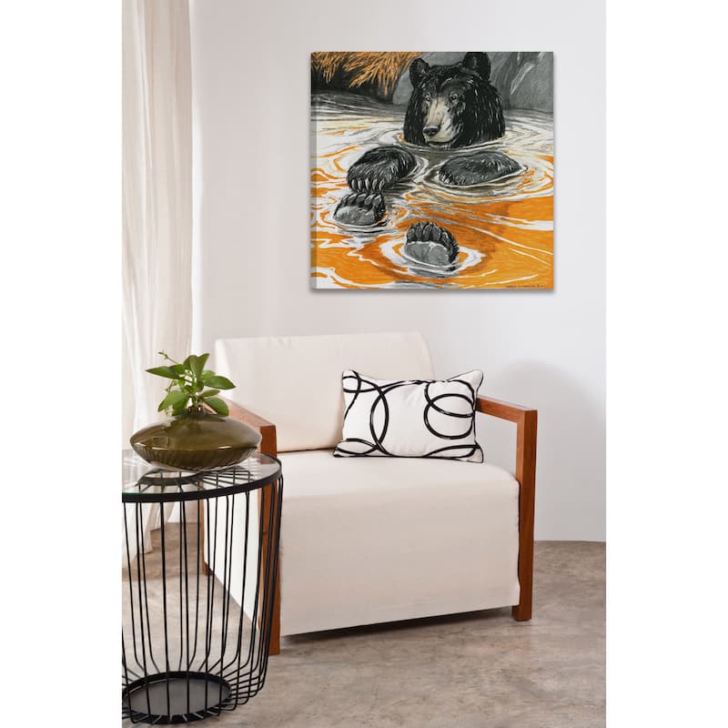 Marmont Hill - 'Cool Bear' Painting Print on Wrapped Canvas - Multi-Color