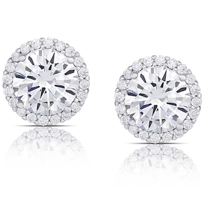 Victoria Townsend Sterling Silver Cubic Zirconia Circle Stud Earrings