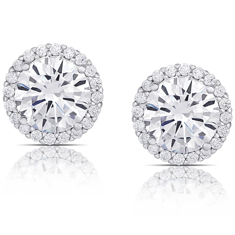 Victoria Townsend Sterling Silver Cubic Zirconia Circle Stud Earrings