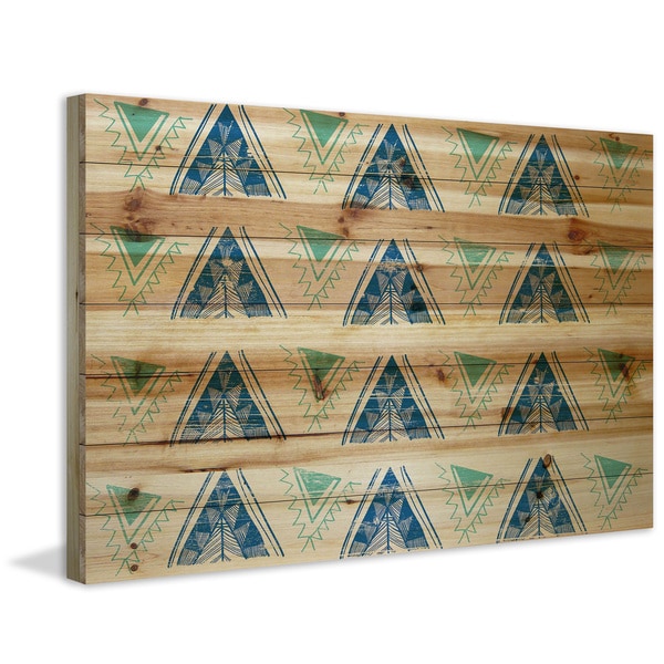 Marmont Hill - Handmade Decorative Teepees Painting Print on Natural Pine Wood