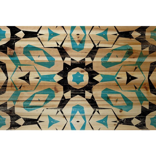 Marmont Hill - Handmade Middle Star Painting Print on Natural Pine Wood