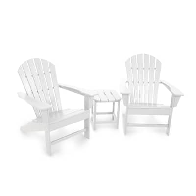 POLYWOOD South Beach Adirondack Chair 3-Piece Set