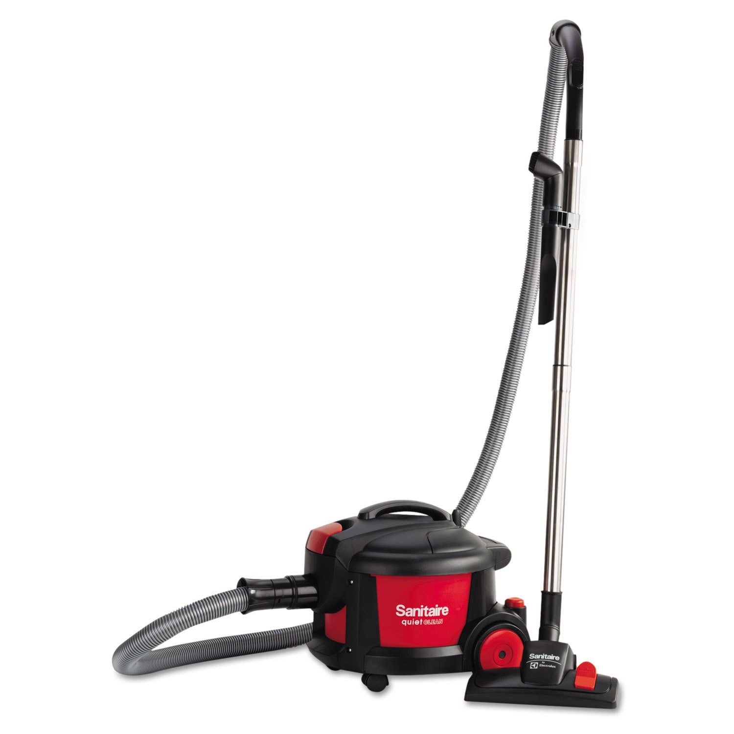 Sanitaire Quiet Clean Canister Vacuum Red/Black 9.0 Amp Red eBay