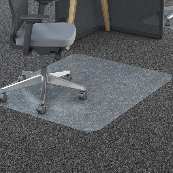 deflecto Clear Polycarbonate All Day Use Chair Mat for All Pile Carpet 46 x 60