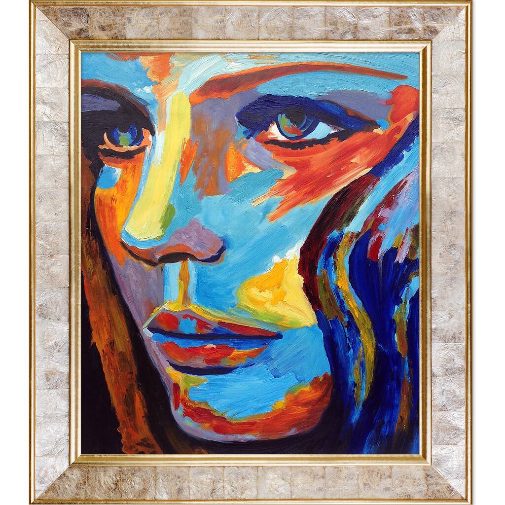 La Pastiche Helena Wierzbicki 'Between Herself and the World' Hand Painted Framed Oil Reproduction on Canvas
