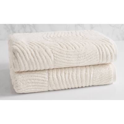 Natori Dynasty Wave Textured Jacquard Bath Towel