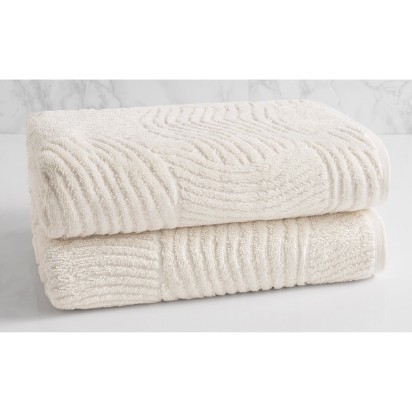 Natori Dynasty Wave Textured Jacquard Bath Towel (set of 2)