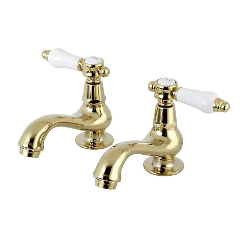 Kingston Brass Classic Basin Taps Lever Handles Bathroom Faucet - Polished brass
