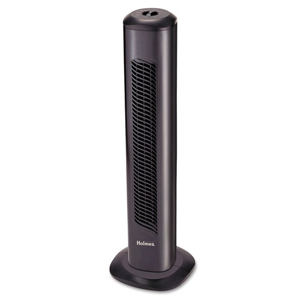 Holmes Black 3-speed Oscillating Tower Fan - Overstock - 14004041