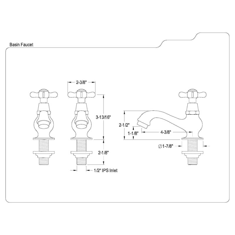 Kingston Brass Classic Basin Taps Cross Handles Bathroom Faucet