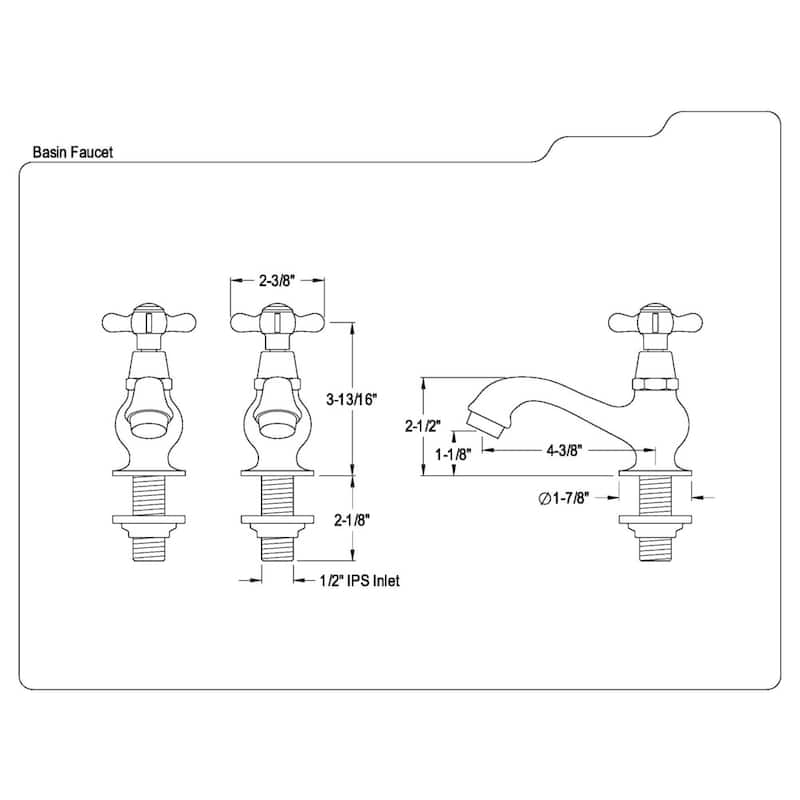 Kingston Brass Classic Basin Taps Cross Handles Bathroom Faucet