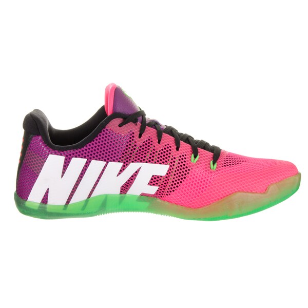 pink and green basketball shoes