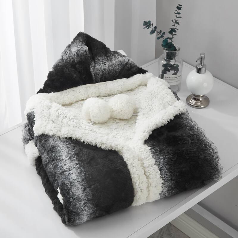 Chic Home Aisha Hooded Snuggle Blanket - Black