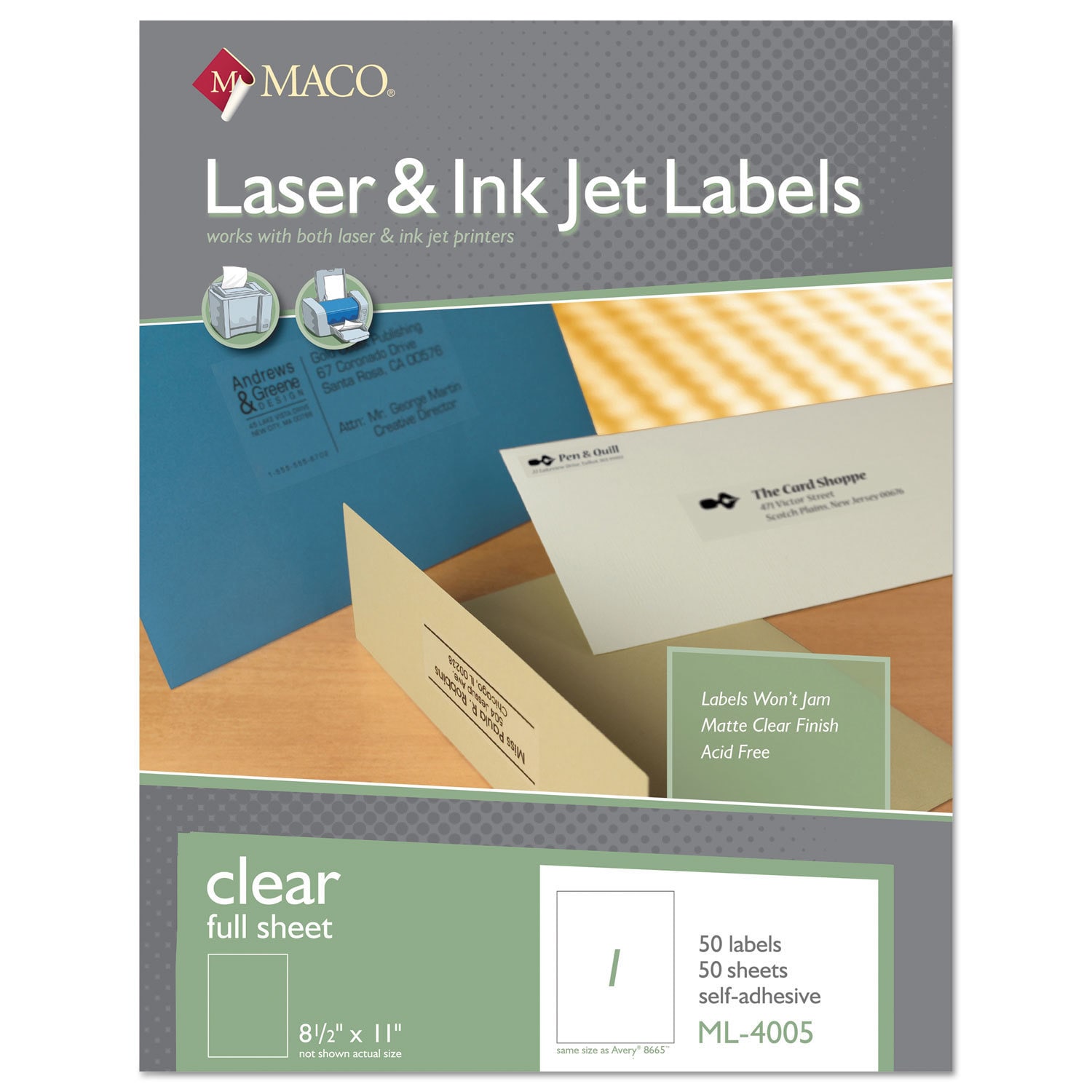 maco-laser-inkjet-matte-clear-full-sheet-labels-8-1-2-x-11-clear-ebay