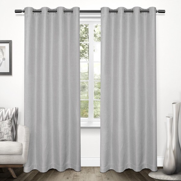Carson Carrington Karins Tweed Textured Linen Blackout Curtain Panel Pair