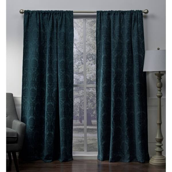 Shop Ati Home Damask Woven Blackout Rod Pocket Top Curtain Panel
