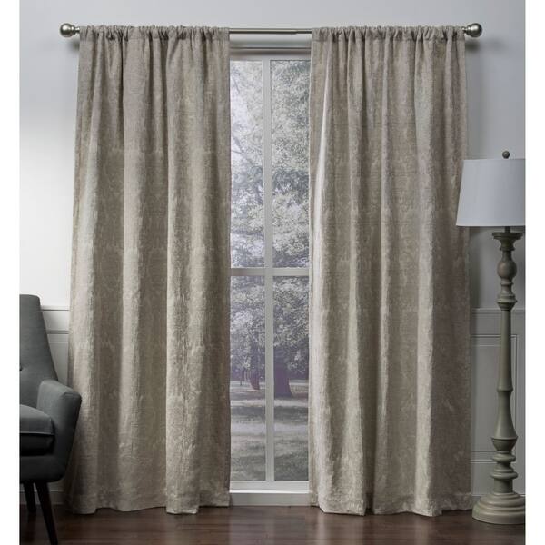 Shop Ati Home Damask Woven Blackout Rod Pocket Top Curtain Panel
