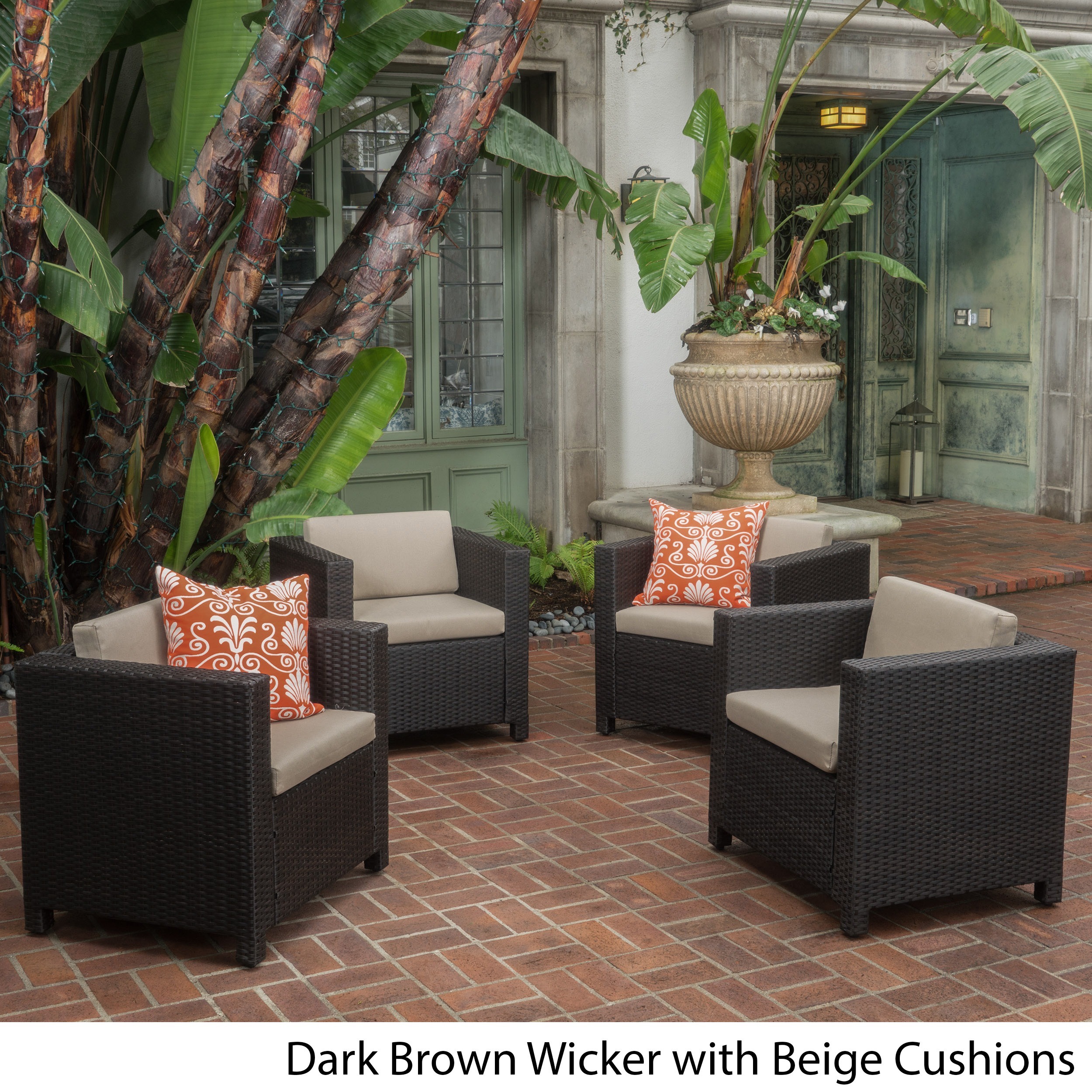 PUERTA OUTDOOR CLUB Chairs with Water Resistant Cushions $983.08 - PicClick