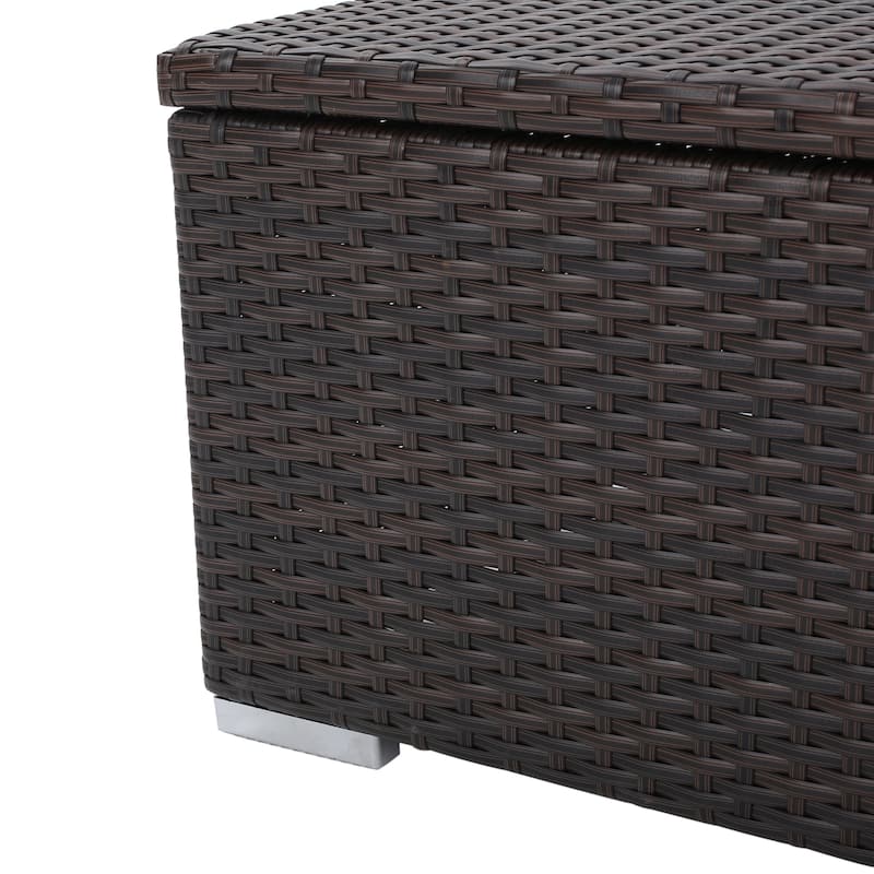 Santa Rosa Outdoor Wicker Storage Coffee Table by Christopher Knight ...